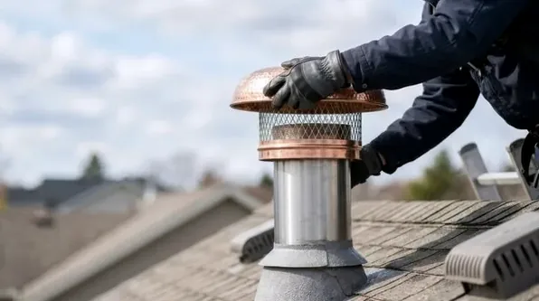 Fastened chimney cap in North Boulder